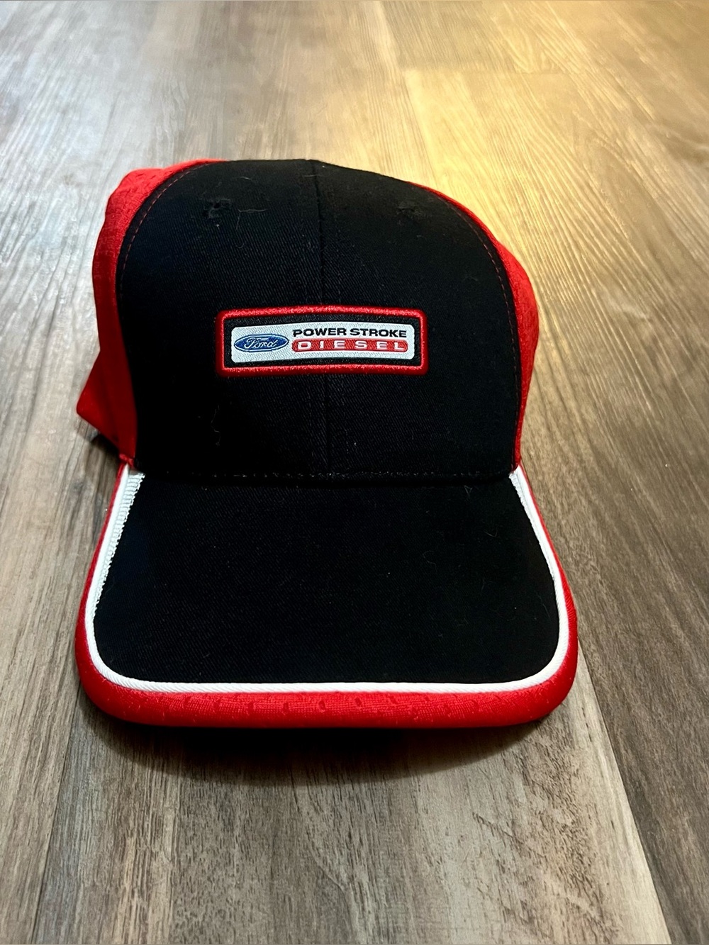 Ford Red Black Diesel Power Stroke Adjustable Strapback Hat